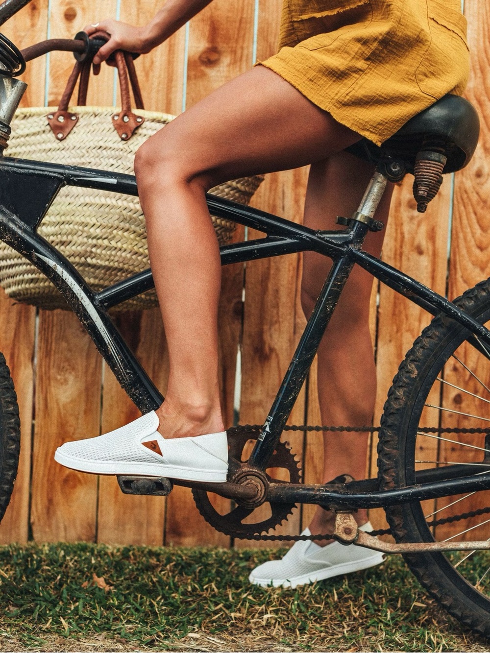 OluKai Pehuea shoes featuring a breathable White Slip-On Mesh Sneakers